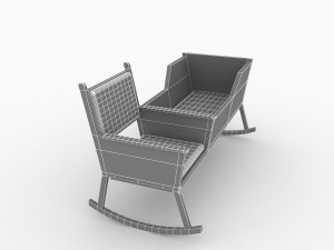 baby cradle 3D 모델