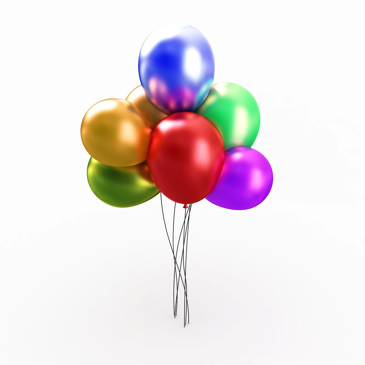 balloon 3D Model .c4d .max .obj .3ds .fbx .stl .blend 