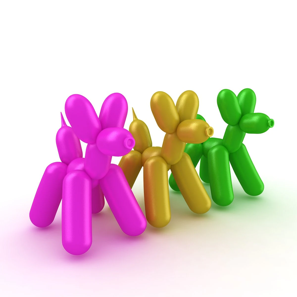 balloon poodle 3D Model .c4d .max .obj .3ds .fbx .stl .blend 
