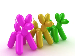 풍선 푸들 3D 모델