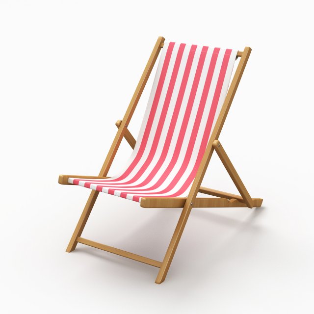 beach chair 3D Model .c4d .max .obj .3ds .fbx .stl .blend 