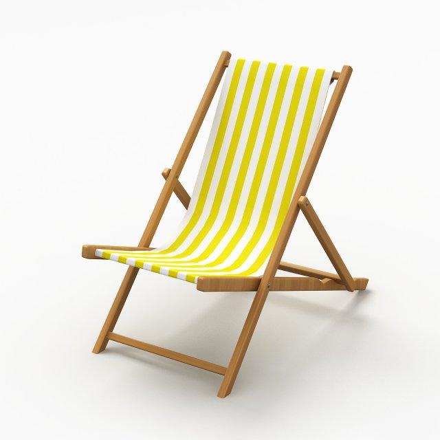 beach chair 3D Model .c4d .max .obj .3ds .fbx .stl .blend 