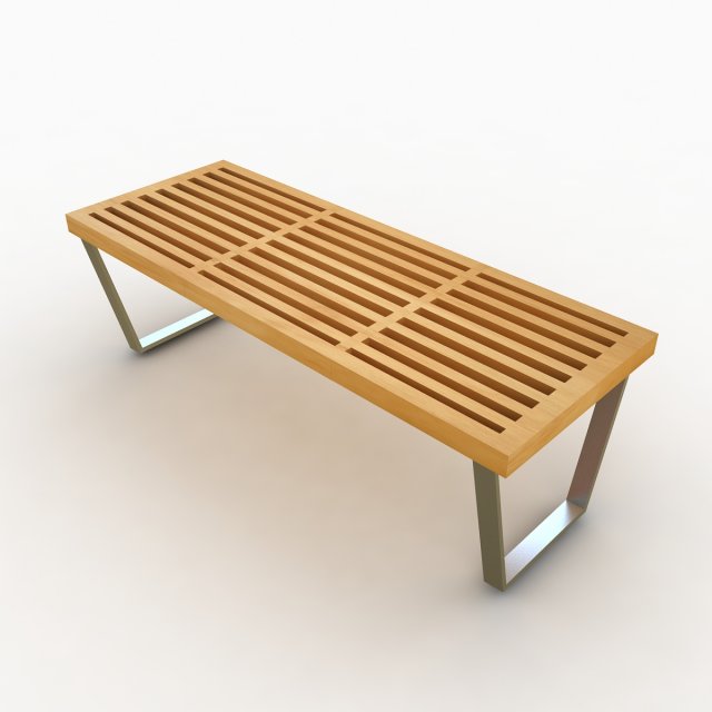 bench 3D Model .c4d .max .obj .3ds .fbx .stl .blend 
