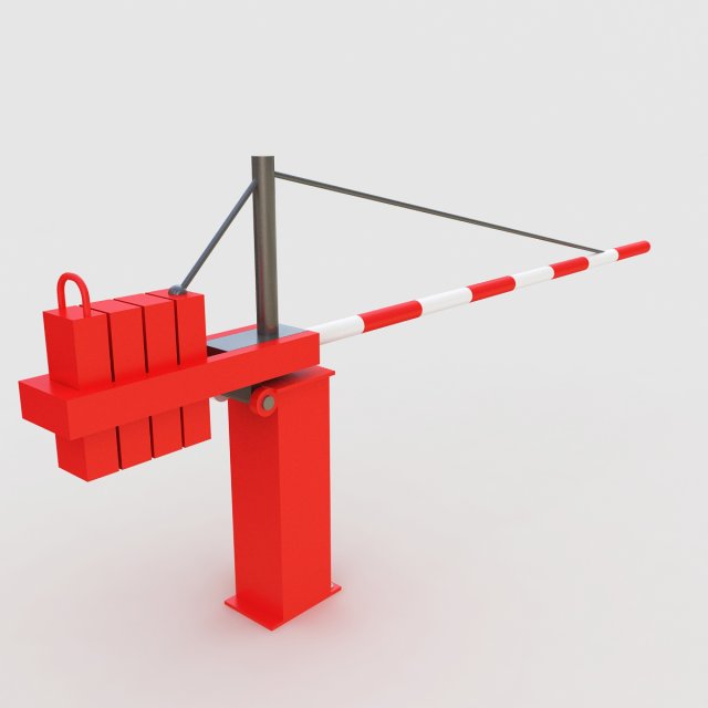 boom gate 3D Model .c4d .max .obj .3ds .fbx .stl .blend