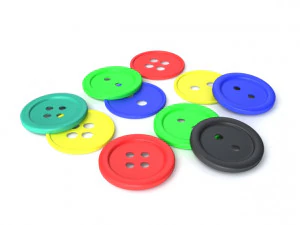 ボタン 3Dモデル