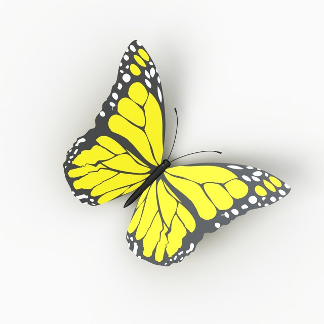 butterfly Modelo 3D .c4d .max .obj .3ds .fbx .stl .blend 