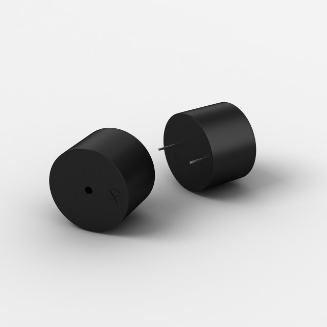 buzzer piezo 3Dモデル .c4d .max .obj .3ds .fbx .stl .blend 