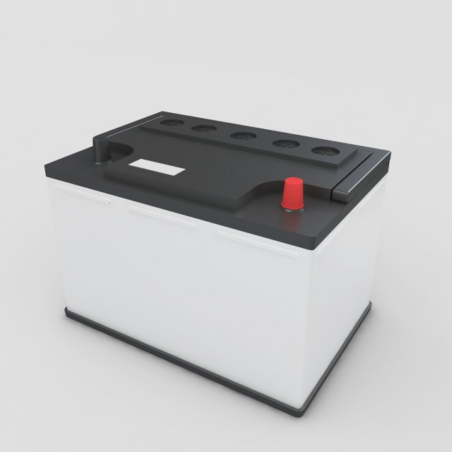car battery 3D Model .c4d .max .obj .3ds .fbx .stl .blend 