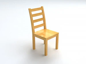 drewniane krzesło Model 3D