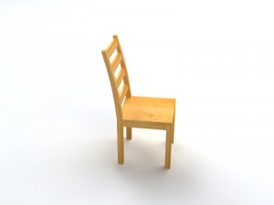 wooden chair Model 3D