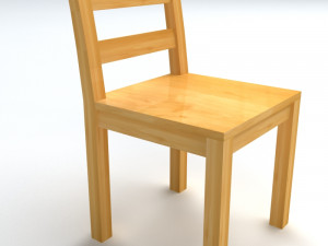 wooden chair Model 3D
