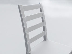 wooden chair Model 3D