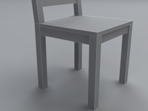 wooden chair Model 3D