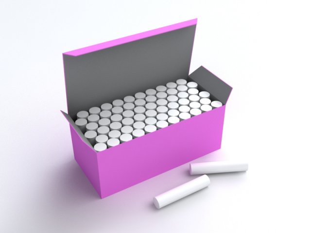 chalk box Modello 3D .c4d .max .obj .3ds .fbx .stl .blend 