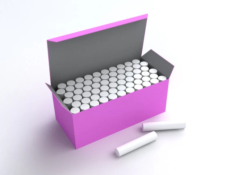chalk box 3D Model .c4d .max .obj .3ds .fbx .stl .blend