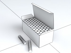 chalk box Modello 3D
