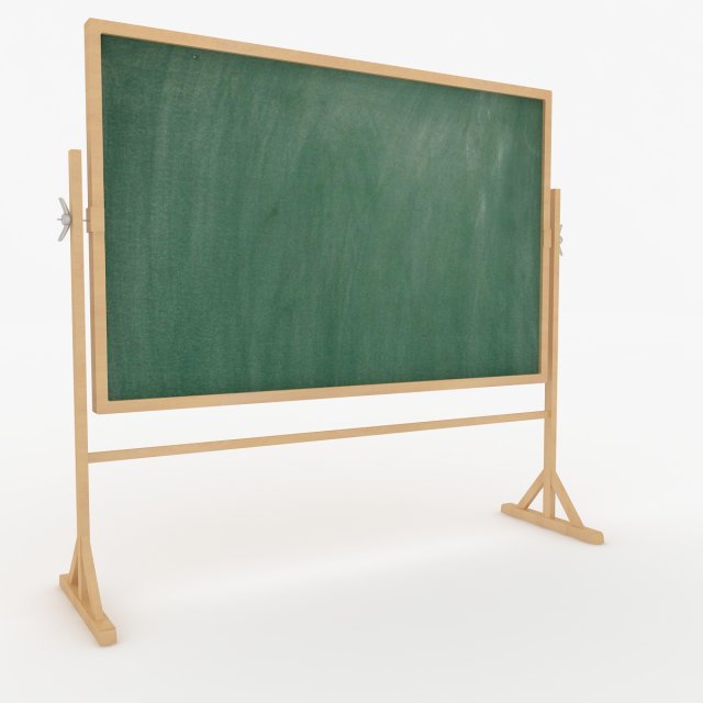 chalkboard 3D Модель .c4d .max .obj .3ds .fbx .stl .blend