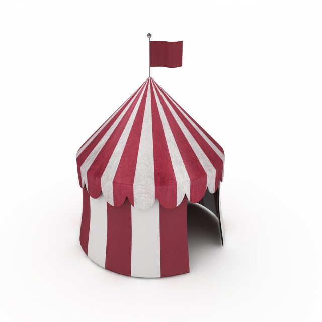 circus tent 3D मॉडल .c4d .max .obj .3ds .fbx .stl .blend 