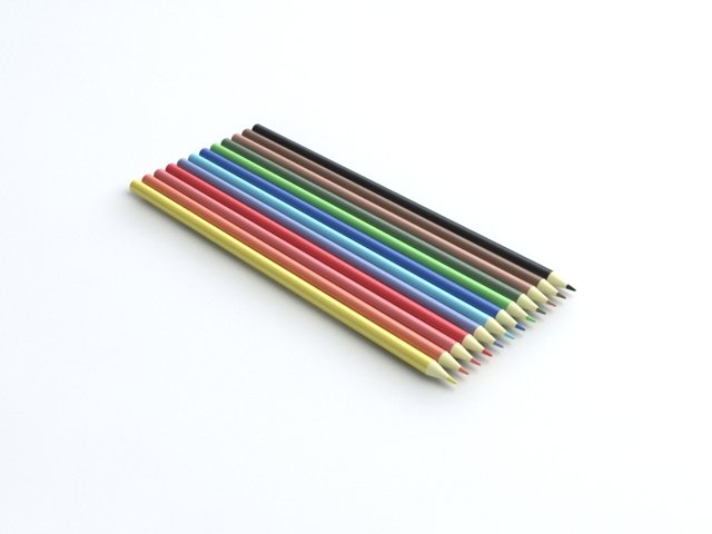 colour pencil 3D Model .c4d .max .obj .3ds .fbx .stl .blend 