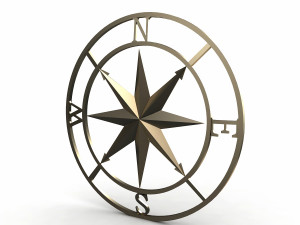 compass rose Model 3D