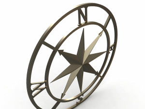 compass rose Model 3D