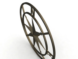 compass rose Model 3D