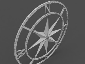 compass rose Model 3D