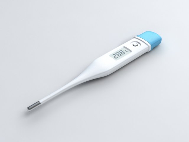 digital thermometer 3D Model .c4d .max .obj .3ds .fbx .stl .blend 