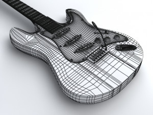 electric guitar 3D 模型