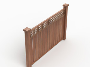 fence wood 3D-Modell