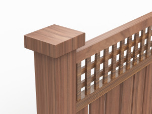 fence wood 3D-Modell