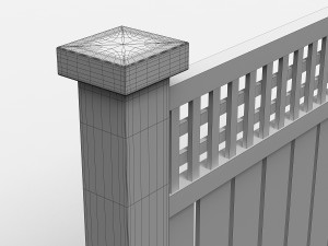 fence wood 3D-Modell