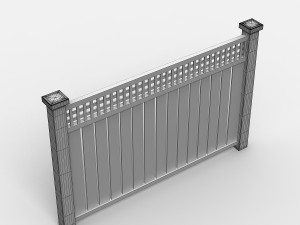 fence wood 3D-Modell