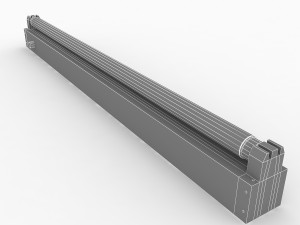 strip fluorescent fixture 3D Model