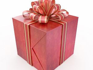 gift box 2 3D Model