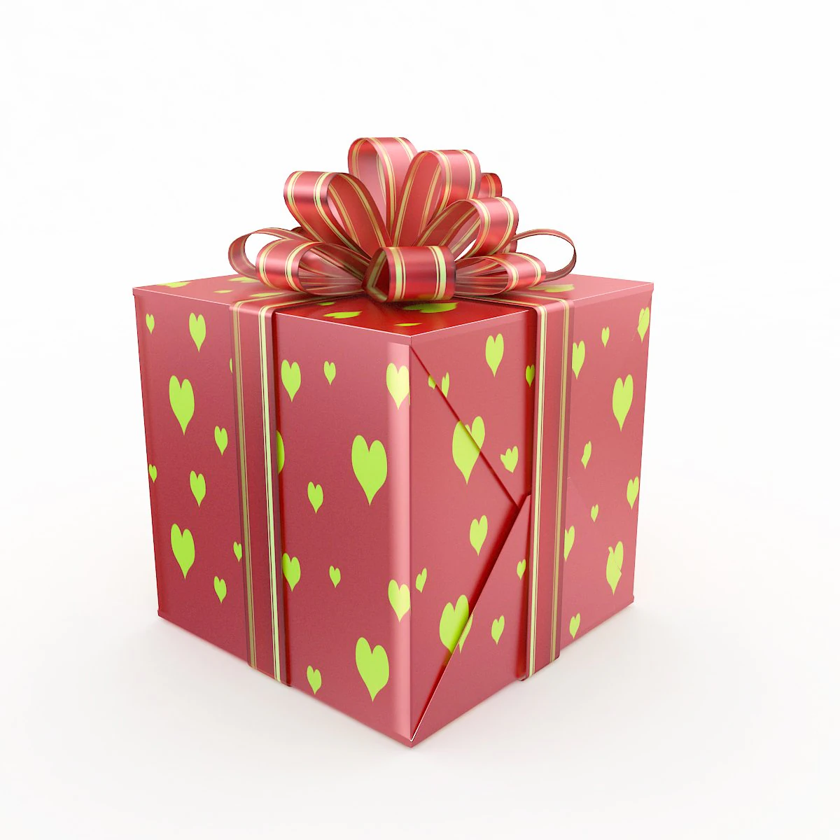 gift box 3 3D Model .c4d .max .obj .3ds .fbx .stl .blend 