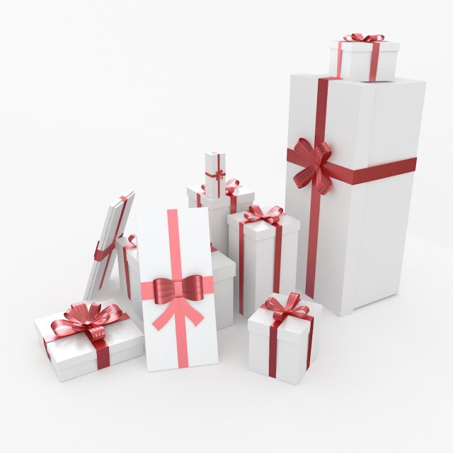 gift boxes 2 Modello 3D .c4d .max .obj .3ds .fbx .stl .blend 