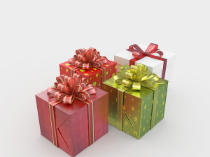gift boxes 3 Modèle 3D