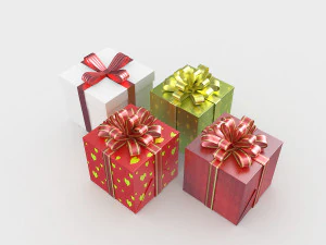 gift boxes 3 3D Model