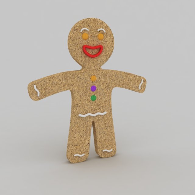 gingerbread man 3D 모델 .c4d .max .obj .3ds .fbx .stl .blend 