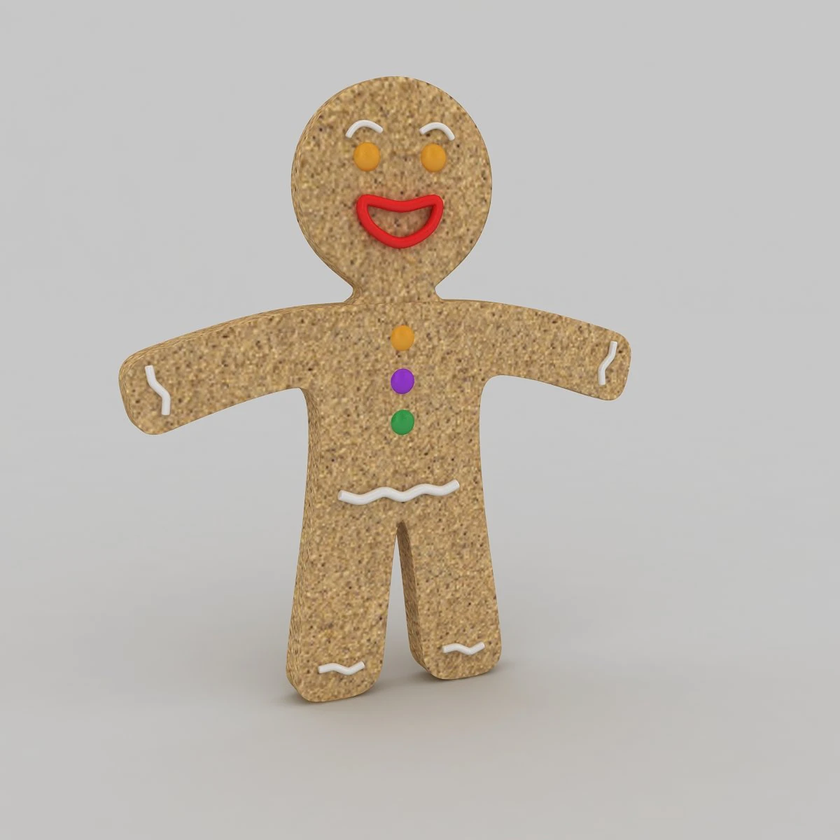 gingerbread man 3D Model .c4d .max .obj .3ds .fbx .stl .blend 
