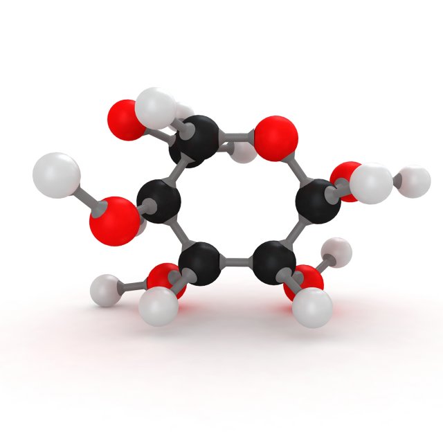 glucose molecular Modelo 3D .c4d .max .obj .3ds .fbx .stl .blend 