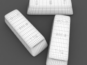 gold bar Modèle 3D