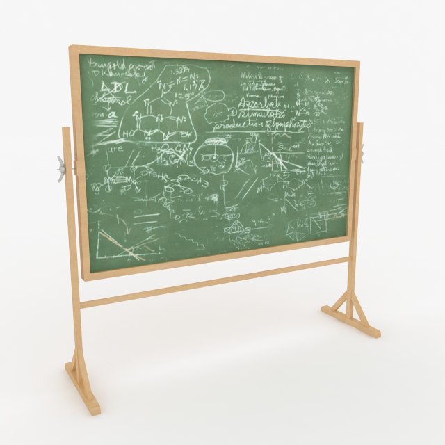 green chalkboard 3D-Modell .c4d .max .obj .3ds .fbx .stl .blend 