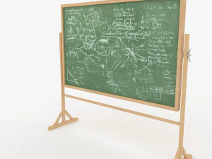 green chalkboard 3D Model