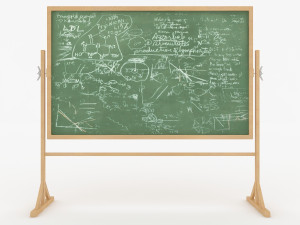 green chalkboard 3D-Modell