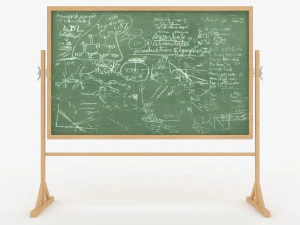 green chalkboard 3D Model