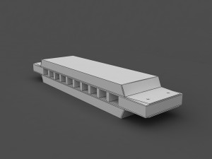 harmonica Modèle 3D