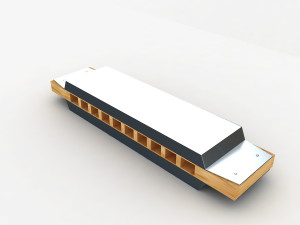 harmonica Modèle 3D