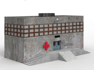 h&ocirc;pital hant&eacute; Modèle 3D